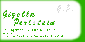 gizella perlstein business card